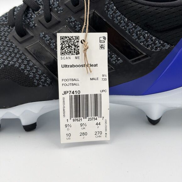 adidas Ultraboost Boost Football Cleats Mens Black Sneakers Athletic Shoes Sz 10 main image 8